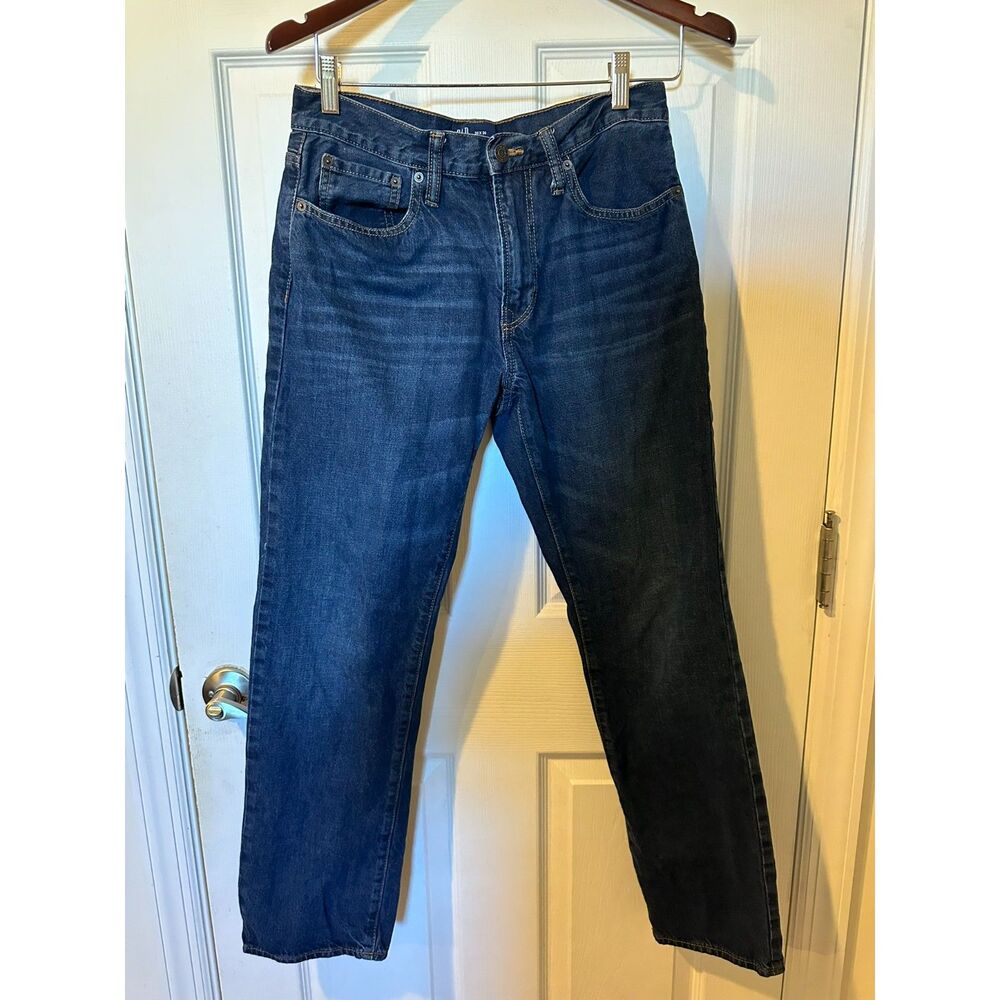 GAP Men’s Straight Leg Jeans Blue Denim Size 30x30 Medium Wash Classic Fit